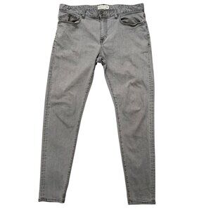 Dapper Boi Denim Jeans Mens Size 36 Slim Fit 5-Pockets Stretch Gray